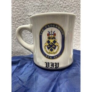 USS Underwood FFG-36 Coffee Cup Mug Mil-Art “UJP” “WARDROOM”